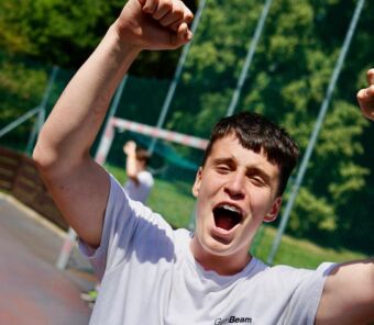 Michal na léčebném pobytu.