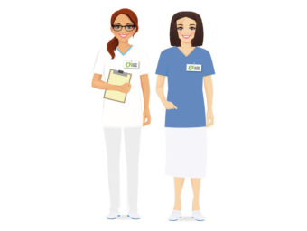 Sestřička může být v modrém i v bílém.