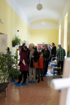 Chodba na odd. B - tělocvičny a posilovna.