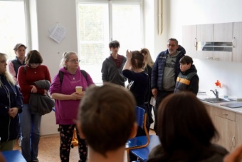 Klubovna, kde také vaříme s nutriční.